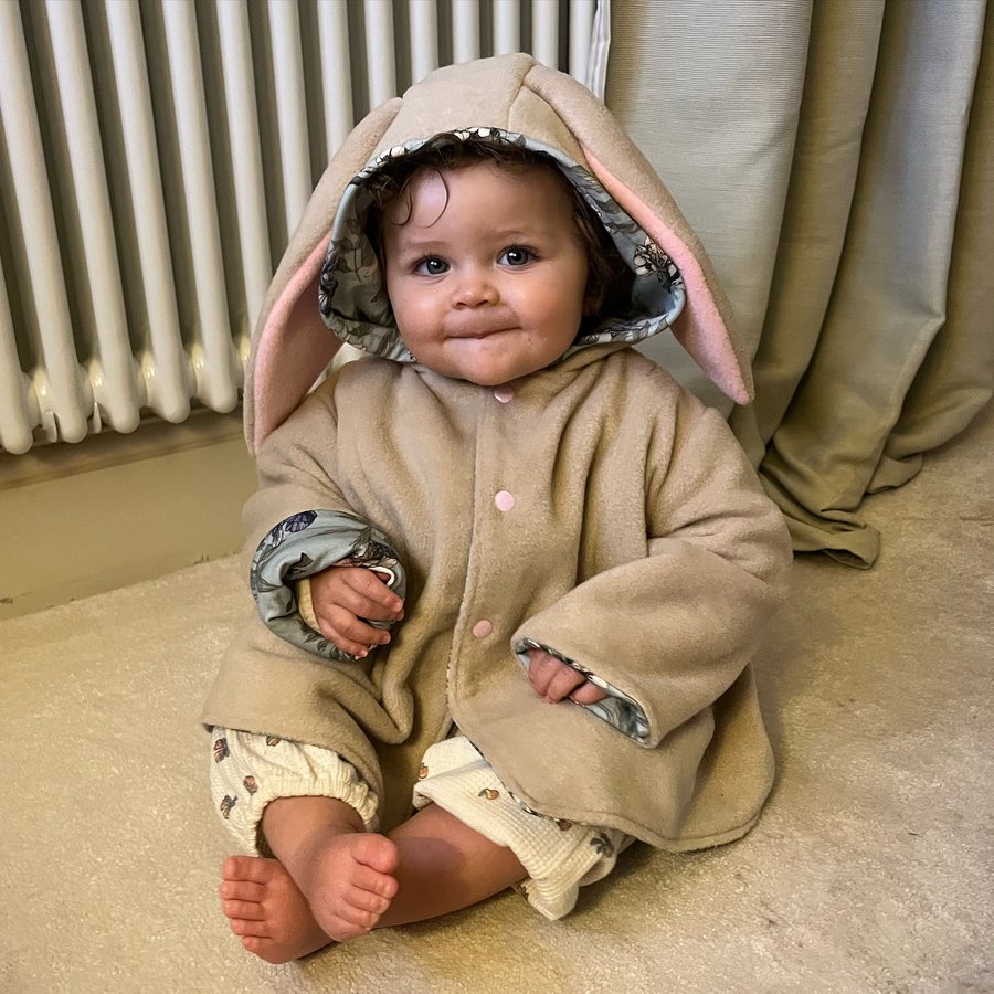 Instagram post by an influencer for Lottie & Lysh. Caption reads: Ad| The cutest bunny coat ready for Easter kindly....