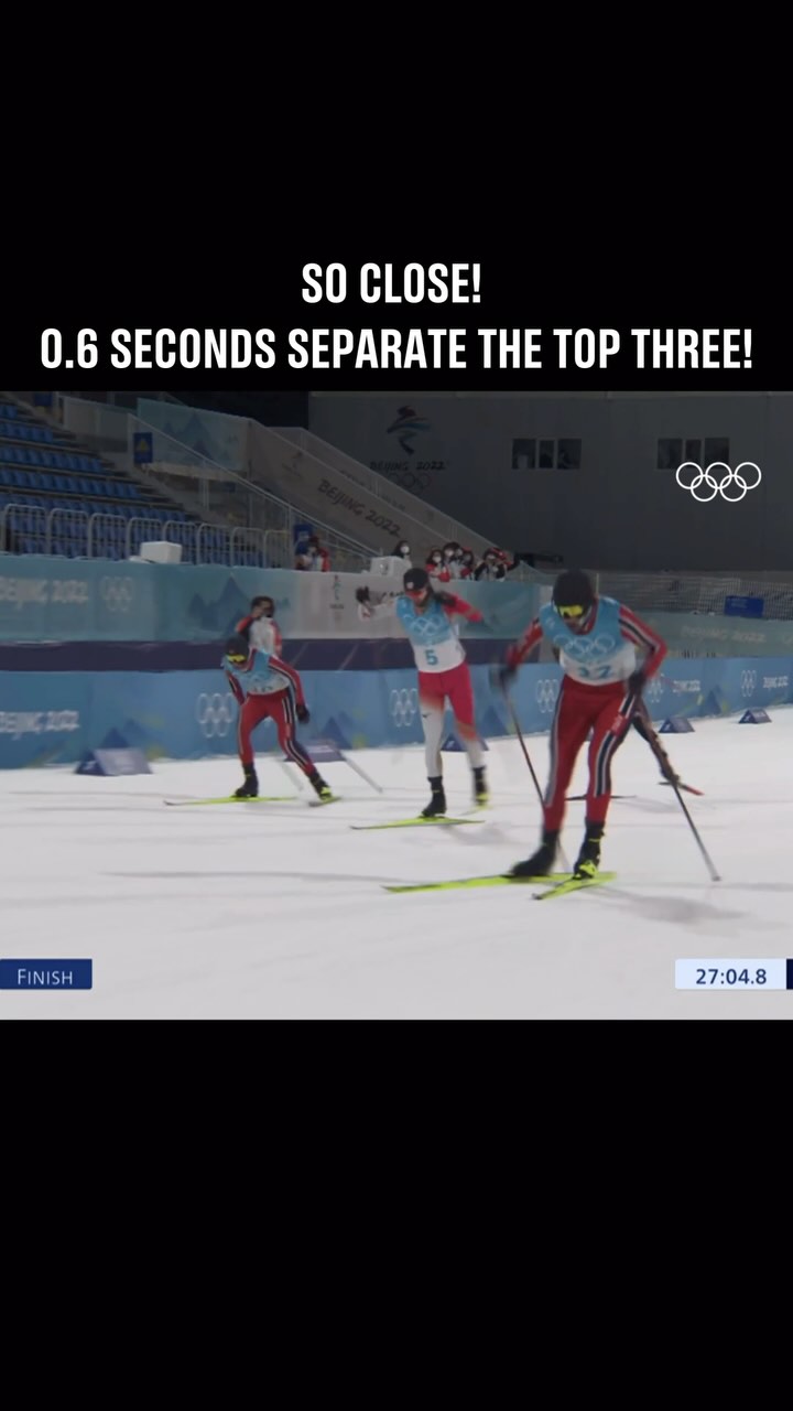 Instagram post by @fisnordiccombined for Olympics. Caption reads: After completing a round of ski jumps and more....