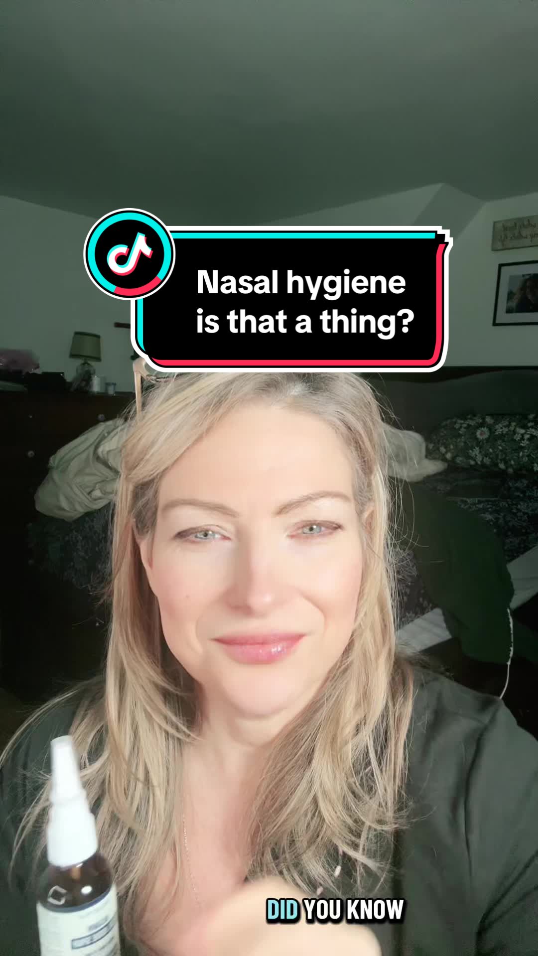 TikTok post by @triciaoneil2017 for Triquetra Health. Caption reads: Did you know your nose needs a hygiene routine....