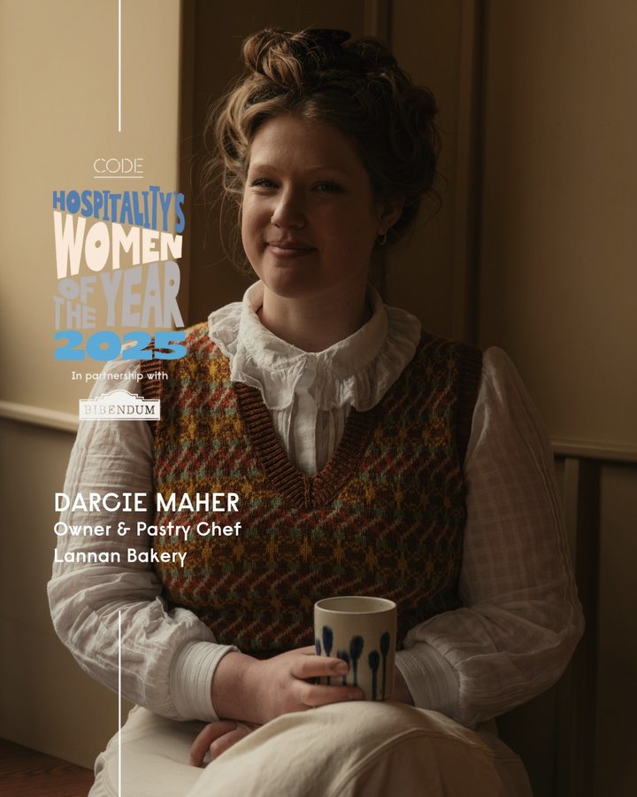 Instagram post by @darciebakes for Blacklock. Caption reads: Introducing our CODE Hospitality's Women of the....