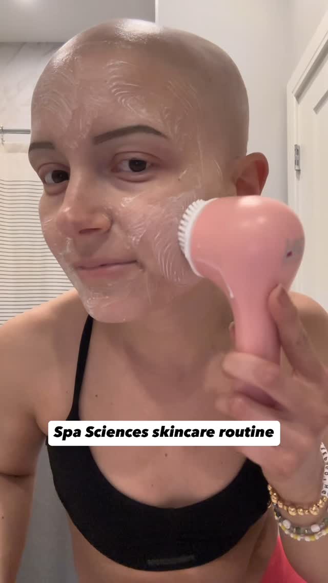 Instagram post by @gianna.cericola for Spa Sciences. Caption reads: Two of my favorite skincare products from....