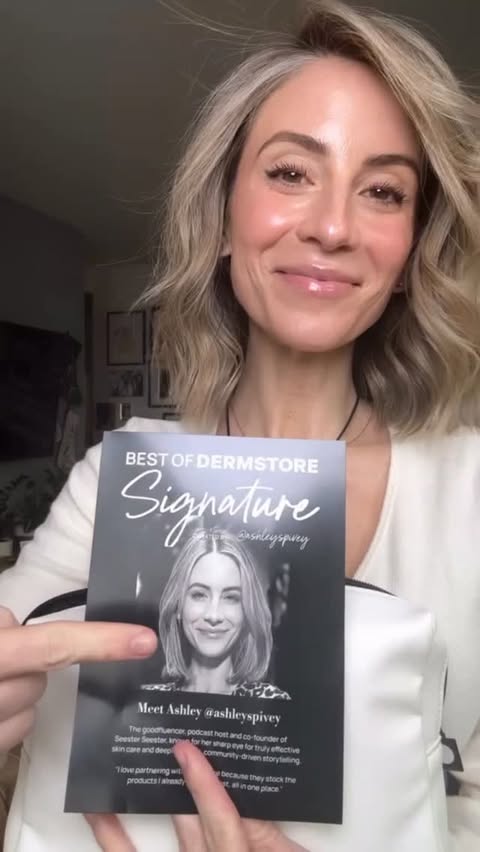Instagram post by @ashleyspivey for Dermstore. Caption reads: I really love my partnership with @dermstore -....