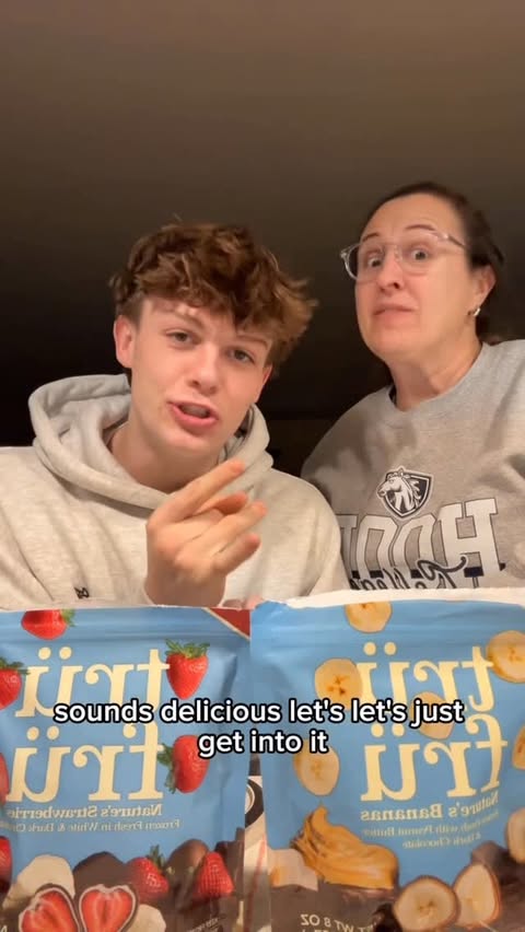 Instagram post by @_jaredhuseby for Tru Fru. Caption reads: Trü Frü food review with my mother!! @trufru....