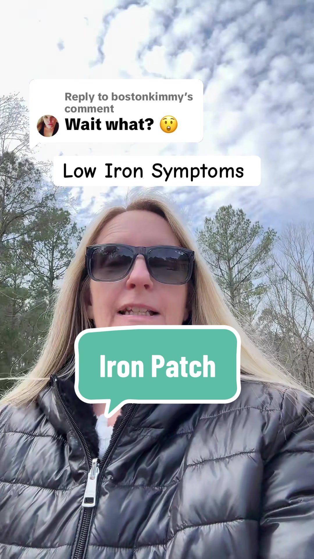 TikTok post by @janice.abrahamsen for PatchAid. Caption reads: [...] don’t know these iron patches exist!....