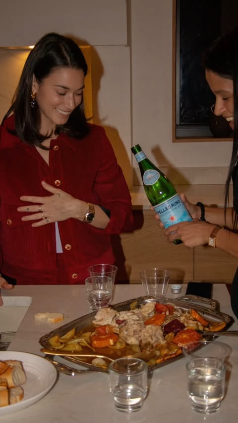 Instagram post by @itsginabruno for Sanpellegrino. Caption reads: My favorite gatherings are always on Italian Time....