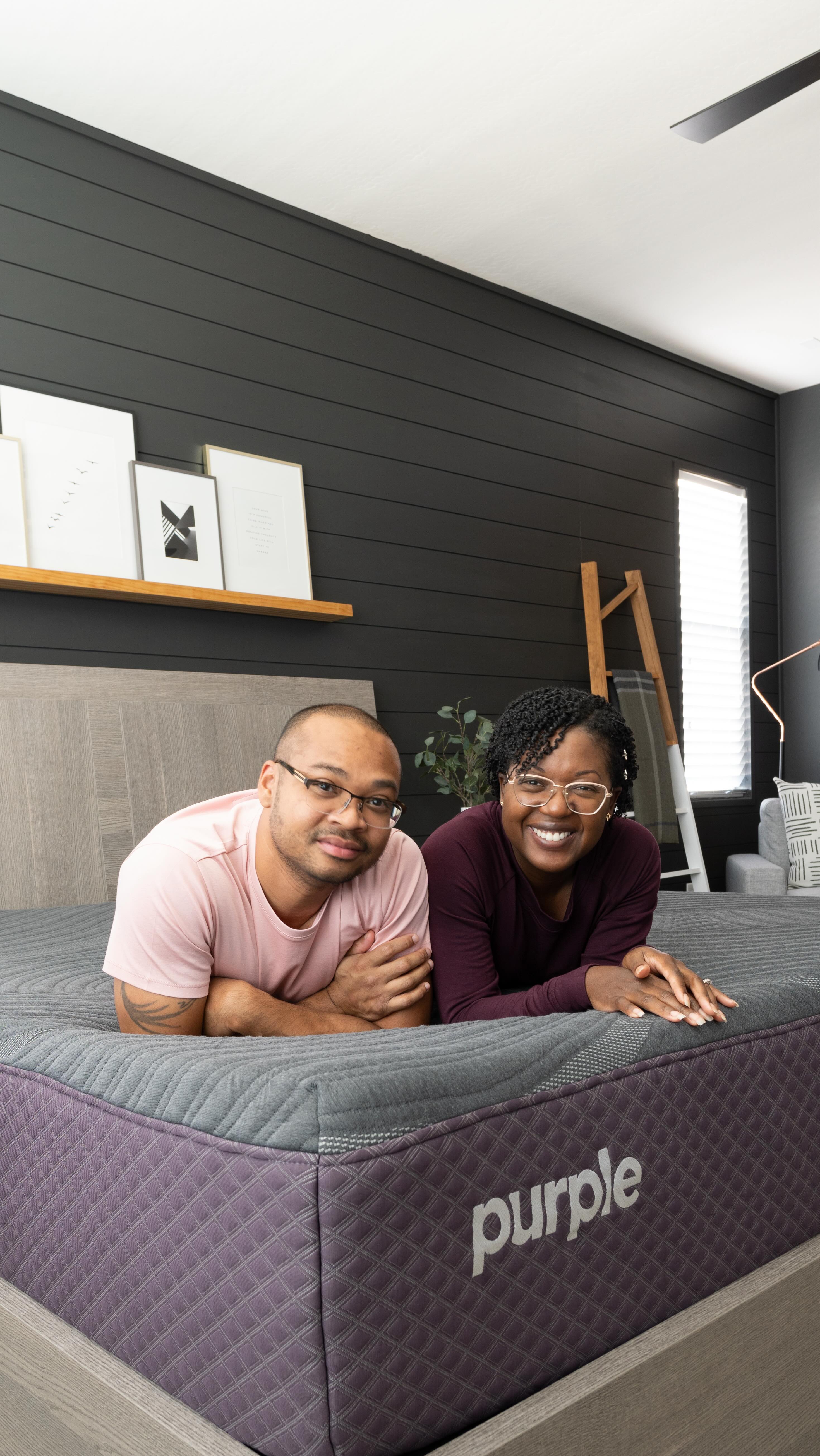 Instagram post by @neatly.living for Mattress Firm. Caption reads: Our secret to staying productive starts with a....