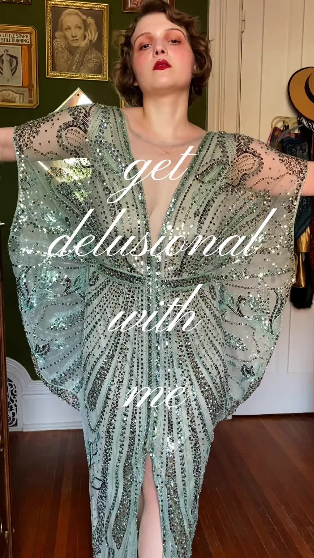 TikTok post by @amberortolano for BABEYOND. Caption reads: GRWM? no! get delusional with me 🕺 #ad ....