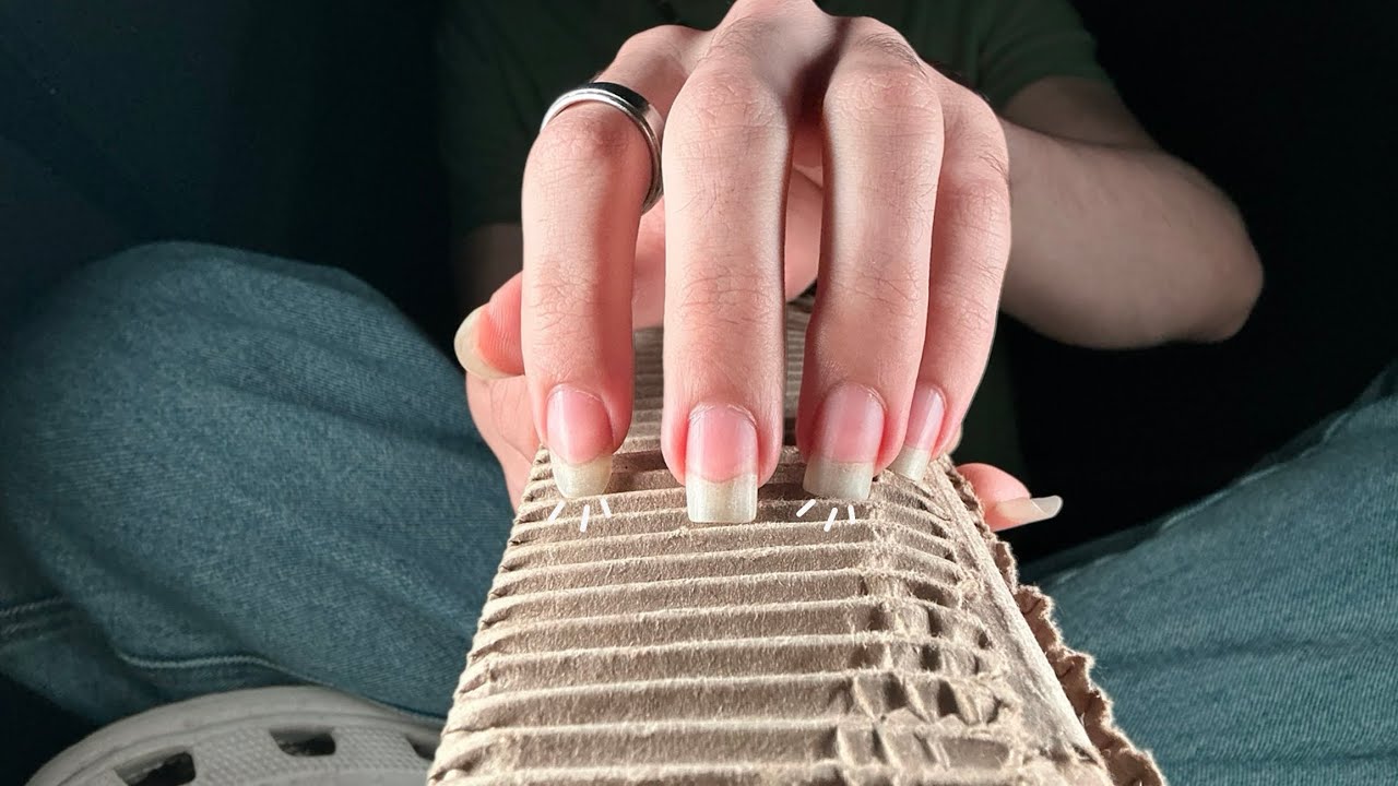 YouTube post by @WittleBiscuitASMR for MAONO. Caption reads: ASMR Tapping & Scratching on TEXTURED Triggers 📦 .