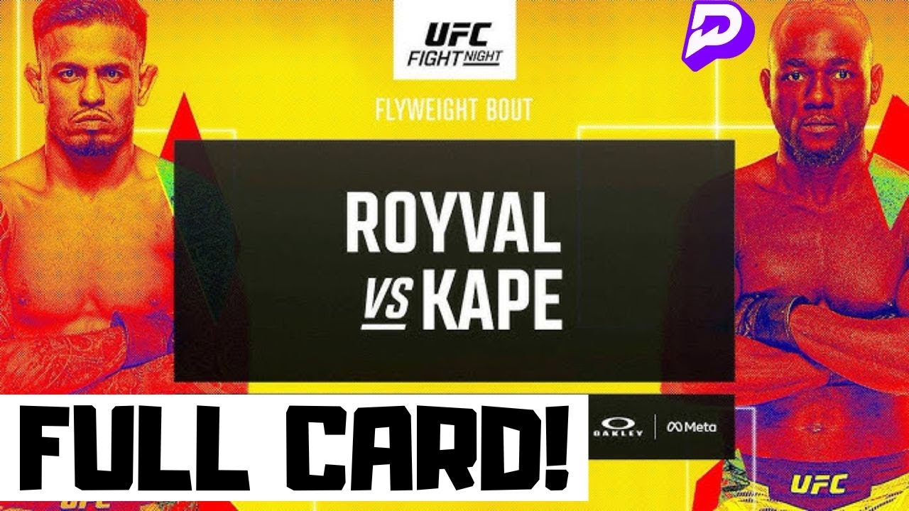 YouTube post by @the-mma-guru for PrizePicks. Caption reads: UFC Fight Night Royval vs Kape Predictions & Full....