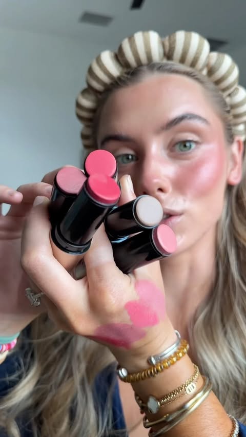Instagram post by @sloanevosen for e.l.f. Cosmetics and Skincare. Caption reads: the creamiest blush and bronzers you have ever....