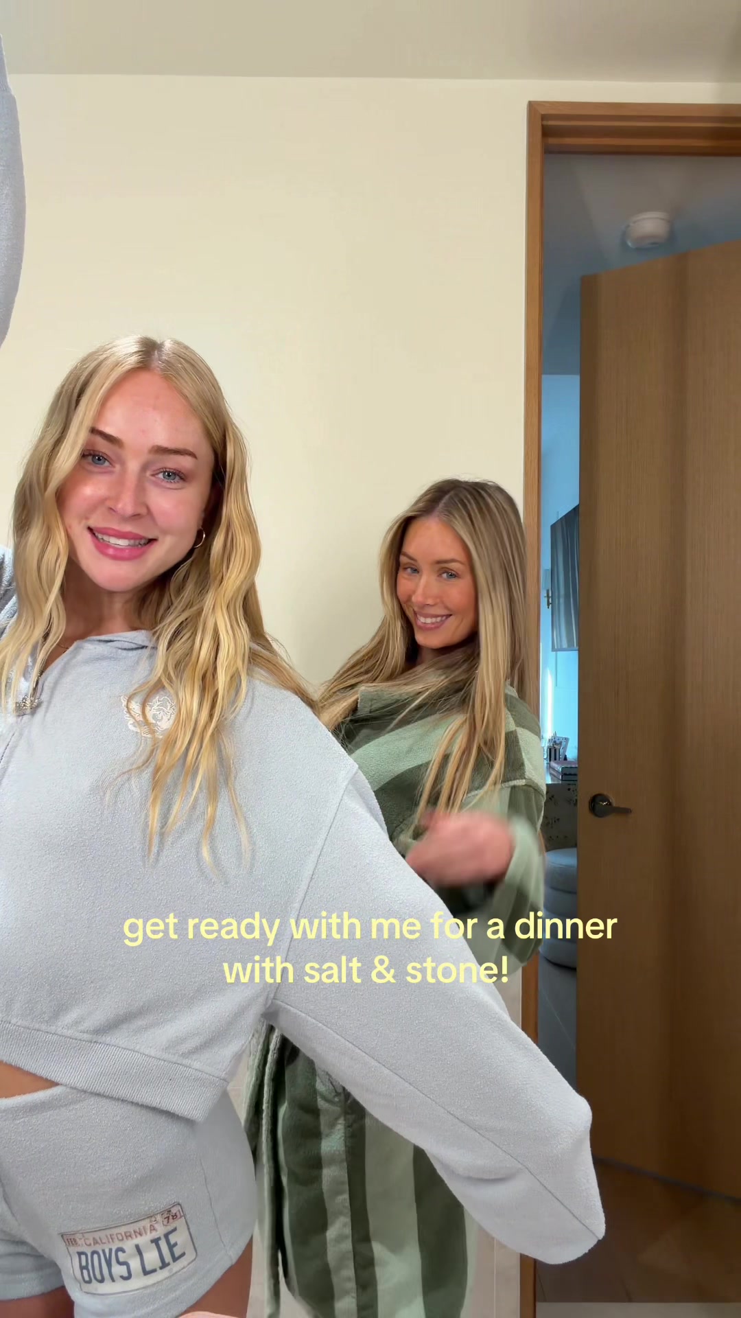 TikTok post by @sydneyschiffer for SALT & STONE. Caption reads: [...] full face of Lauren’s makeup for the @SALT &....