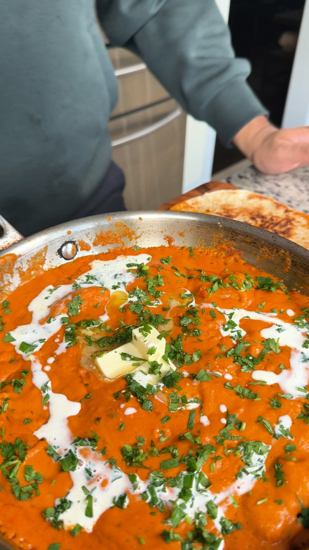 Instagram post by @amateurprochef for Shan Foods. Caption reads: Making Indian Food is Easy: Butter Chicken using....