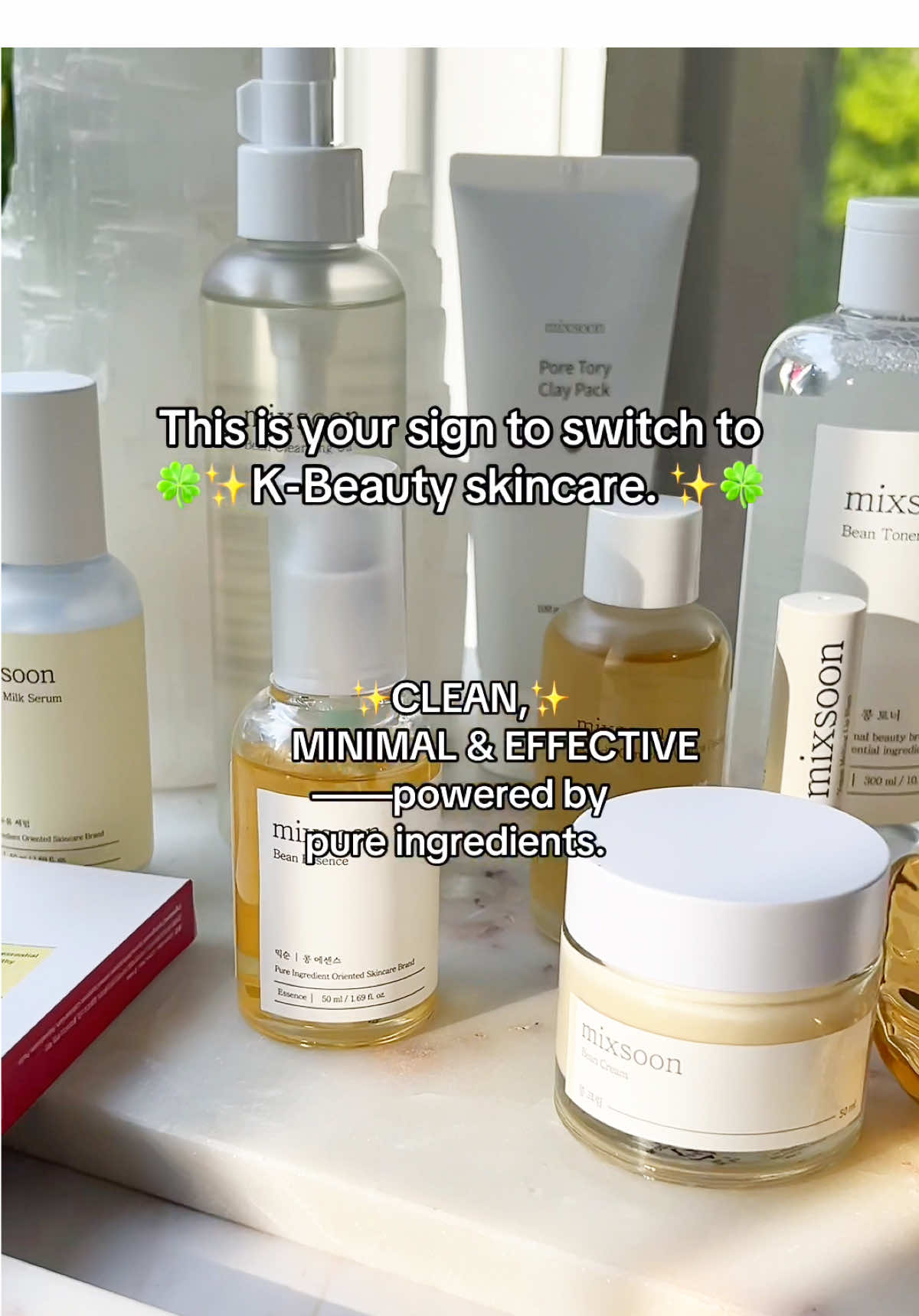 TikTok post by @skinmantra for mixsoon. Caption reads: [...] and glow differently with @mixsoon 💧....