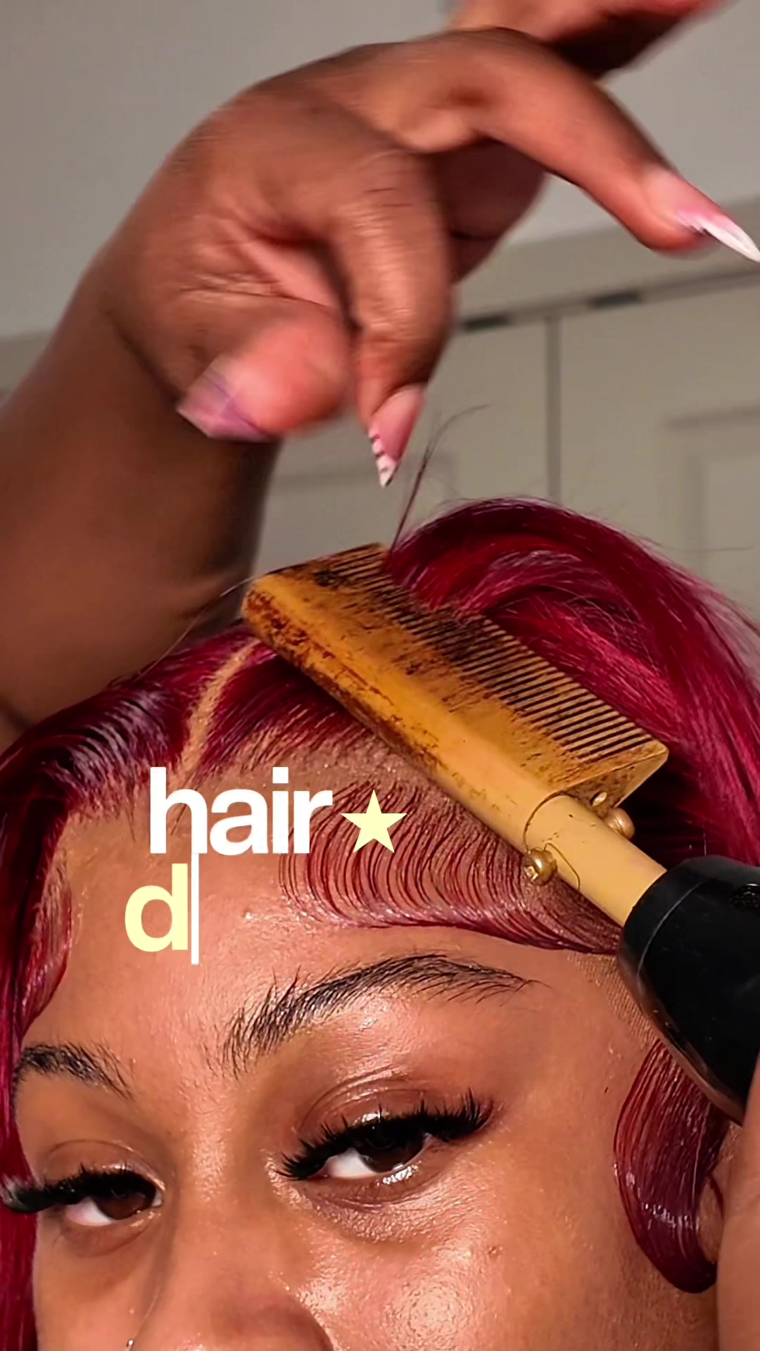 TikTok post by @iimlys for Tuneful Hair US Shop. Caption reads: another day, another wig ♥️. @Tuneful Hair US Shop....
