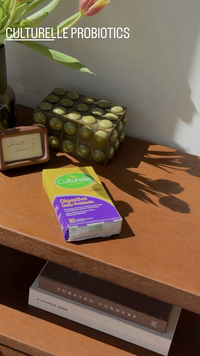Instagram post by @sammyrickey for Culturelle. Caption reads: #ad @culturelleprobiotics new city, new routines,....