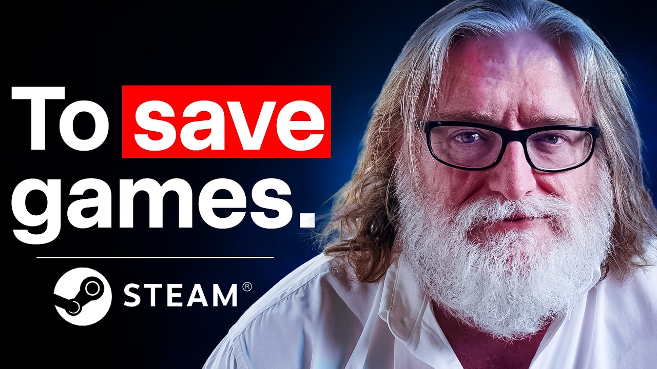 YouTube post by @BellularNews for Los Angeles Times. Caption reads: Valve Just Weaponized Your Steam Library.