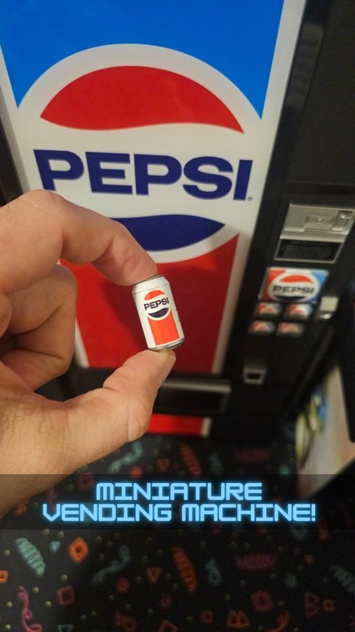 Instagram post by @kingmonkey25 for Numskull Designs. Caption reads: [...] Pepsi vending machine USB Hub from....