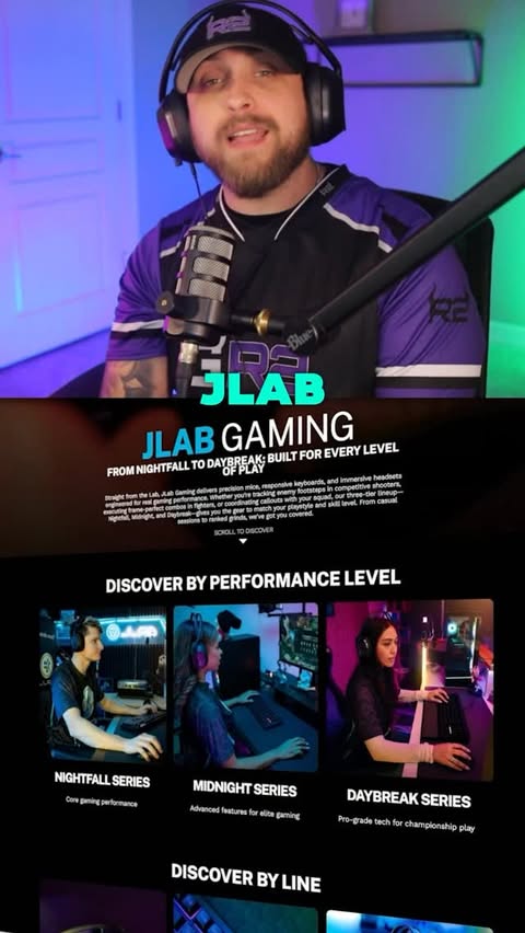 Instagram post by @goatr2_ for JLab. Caption reads: Which @jlabaudio headset are you choosing? [...].
