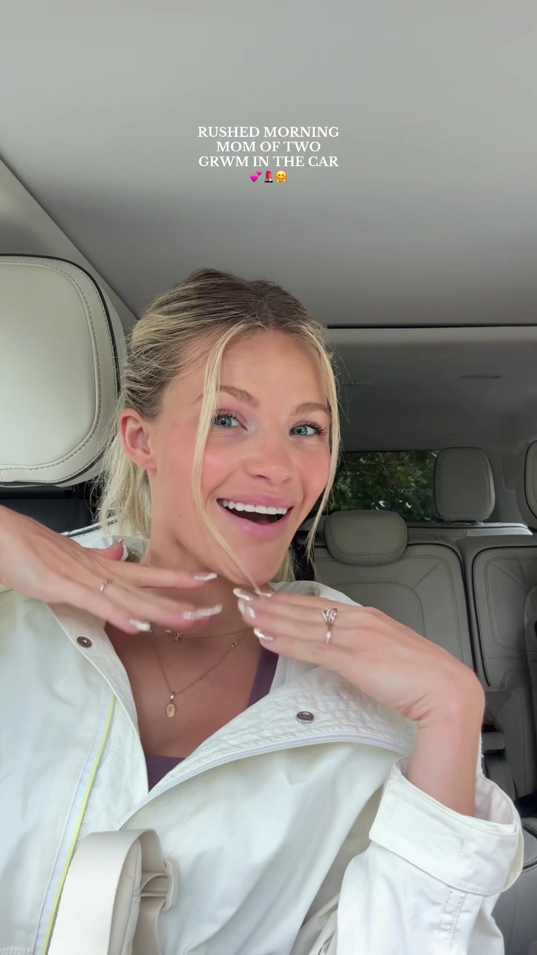 TikTok post by @witneycarsonofficial for IT Cosmetics. Caption reads: #itcosmeticspartner Mom hack: when I don’t have....