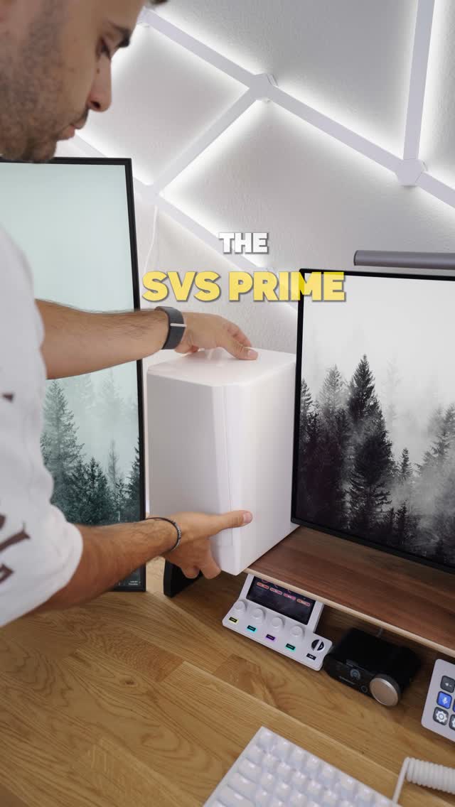 Instagram post by @realgivemchills for SVS. Caption reads: [...] your gaming setup! These speakers from....