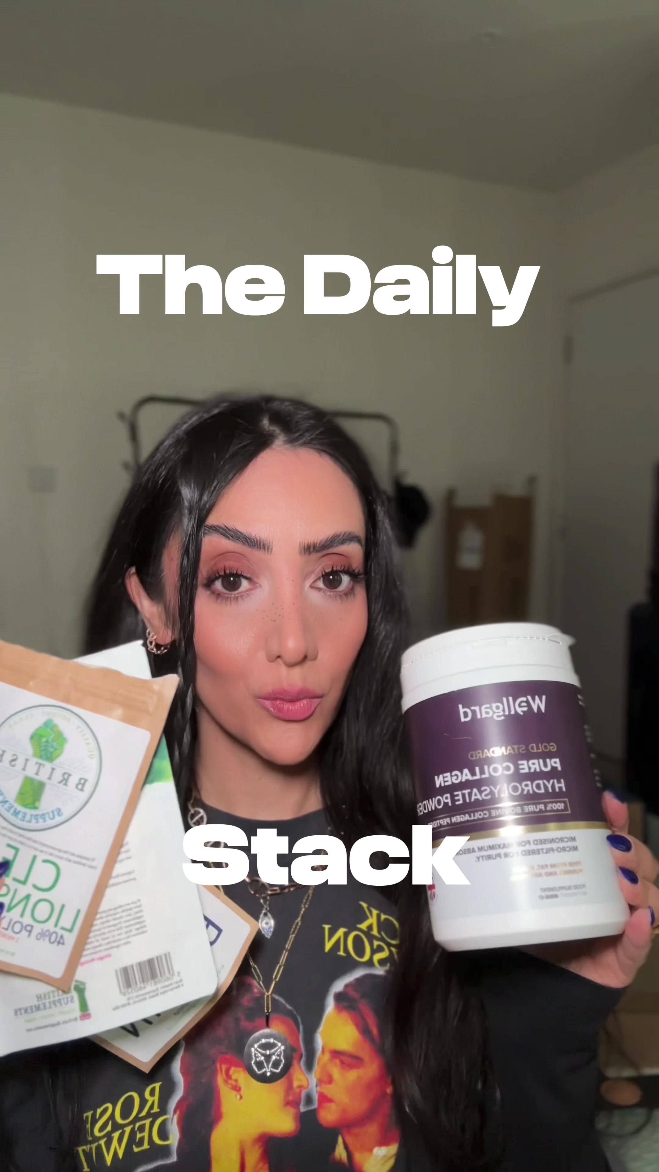TikTok post by @sheswolf77 for Nutrition Geeks. Caption reads: [...] @British Supplements @Wellgard....