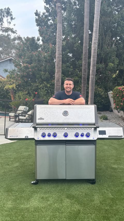 Instagram post by @theineman13 for Napoleon Grills. Caption reads: Let’s grill some steaks 🥩 I’m in charge of the....