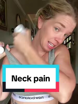 TikTok post by @sarahjg71 for Biofreeze. Caption reads: #over40 #muscle #sore #neckpain @BioFreeze.