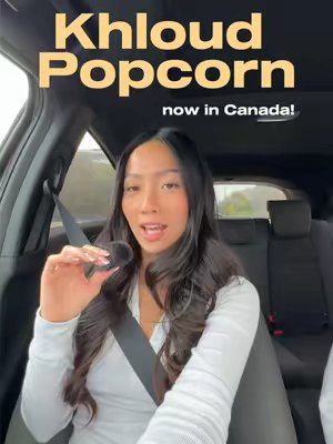 TikTok post by @collleenho for Khloud. Caption reads: Khloud is here in Canada! ❤️🤍 A snack for any....