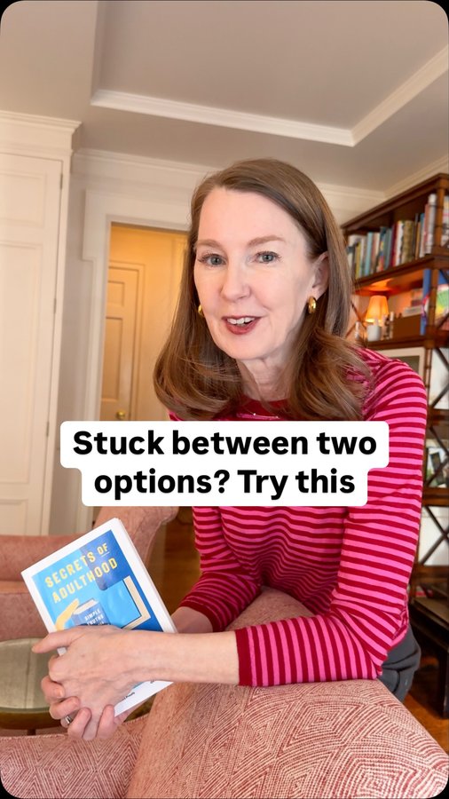 Instagram post by @gretchenrubin for Crown Publishing. Caption reads: From my upcoming book "Secrets of Adulthood."....