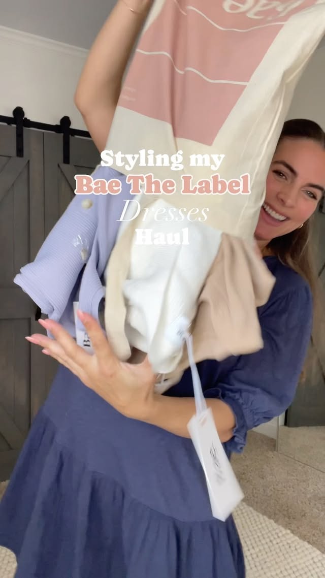 Instagram post by @tashacourtney for Bae The Label. Caption reads: [...] postpartum period and this haul from....