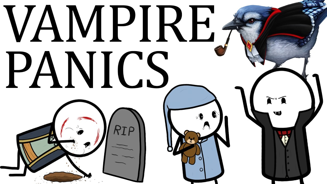 YouTube post by @BlueJayYT for Youtooz. Caption reads: The Dumb History of Vampire Hunting.