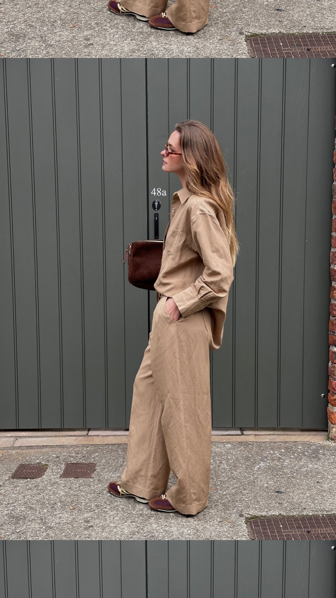 Instagram post by an influencer for LILYSILK. Caption reads: En route to find coffee ☕️ @lilysilk ad links on....