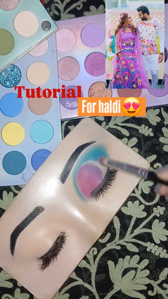 Instagram post by @glitzup_with_palak for Purplle. Caption reads: Watch YouTube video for step by step tutorial....