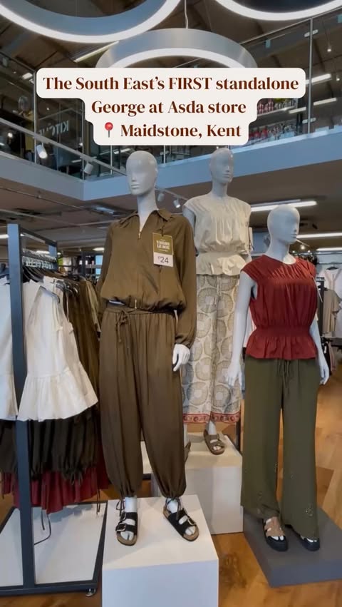 Instagram post by @theadventureteers for George at Asda. Caption reads: AD | The very first standalone @georgeatasda store....