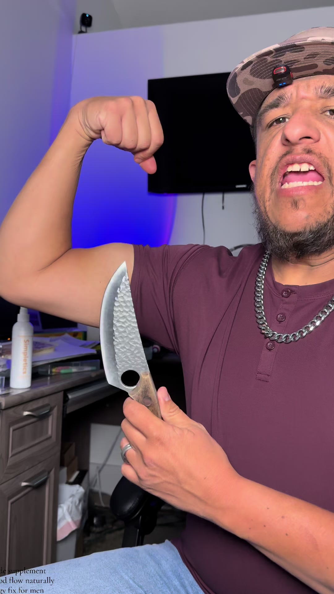 TikTok post by @eddiefindsdeals for Nature's Pure Blend. Caption reads: I thought I needed to work out harder… turns out I....