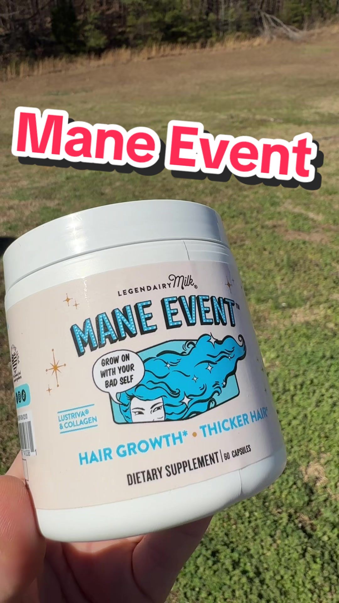 TikTok post by @calebttshop for Legendairy Milk. Caption reads: Legendairy Milk's Clinically Tested Mane Event....