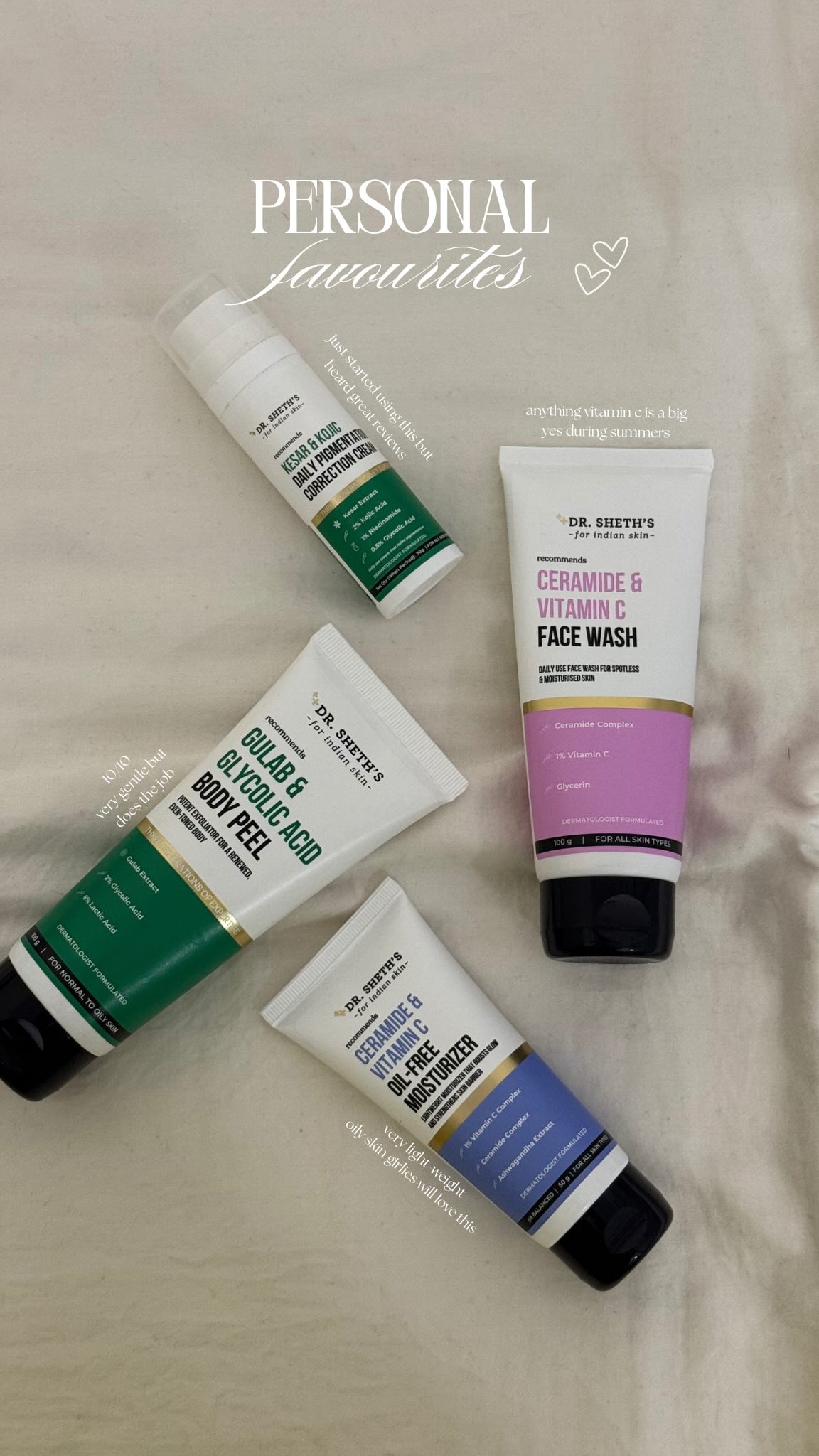 Instagram post by @dimple.jk for Dr Sheths. Caption reads: the sunscreen is a personal favourite 
#ad |....