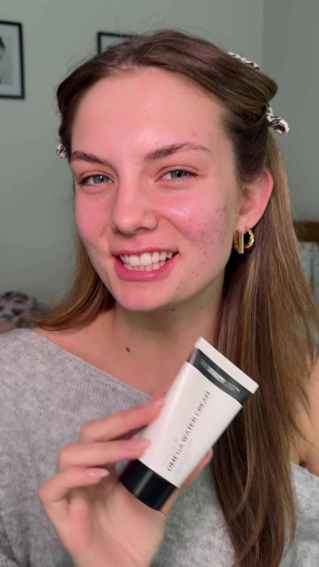 TikTok post by @margaret_kov for Theinkeylist. Caption reads: me and this moisturizer🤝 @The INKEY List @sephora....