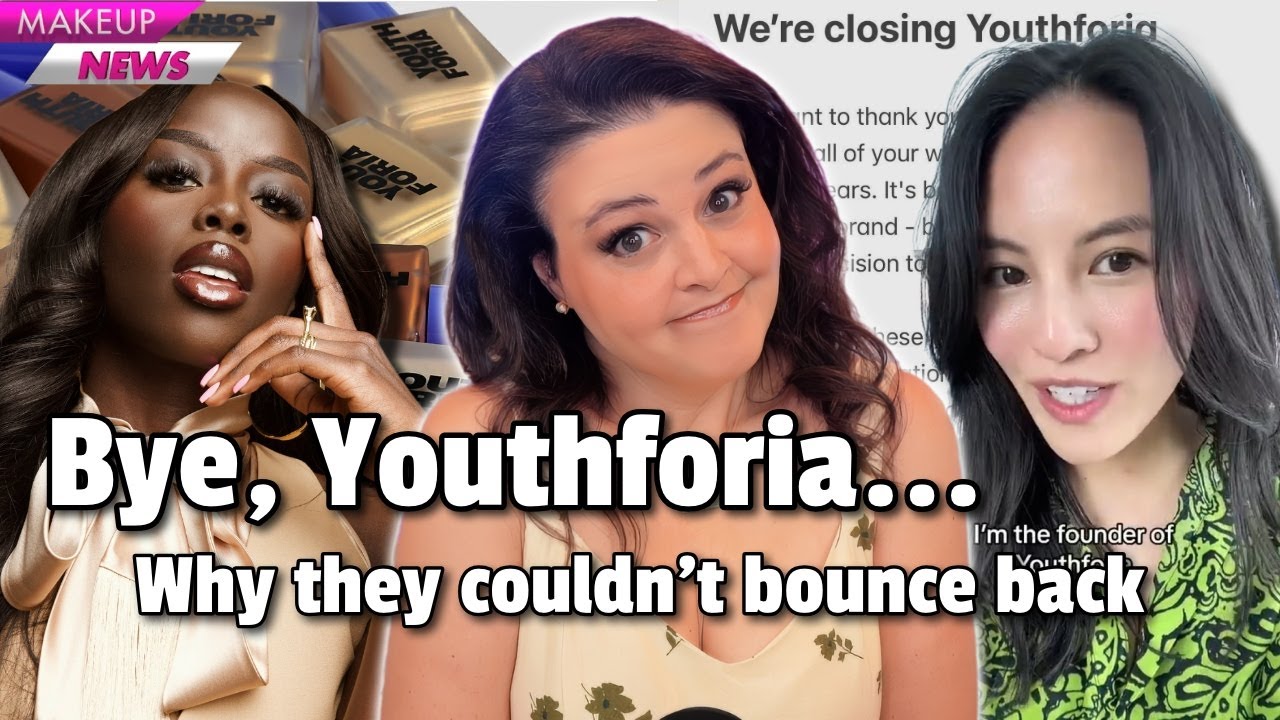 YouTube post by @jenluv for Natasha Denona. Caption reads: Youthforia is CLOSING! Here's Why! + Viral....