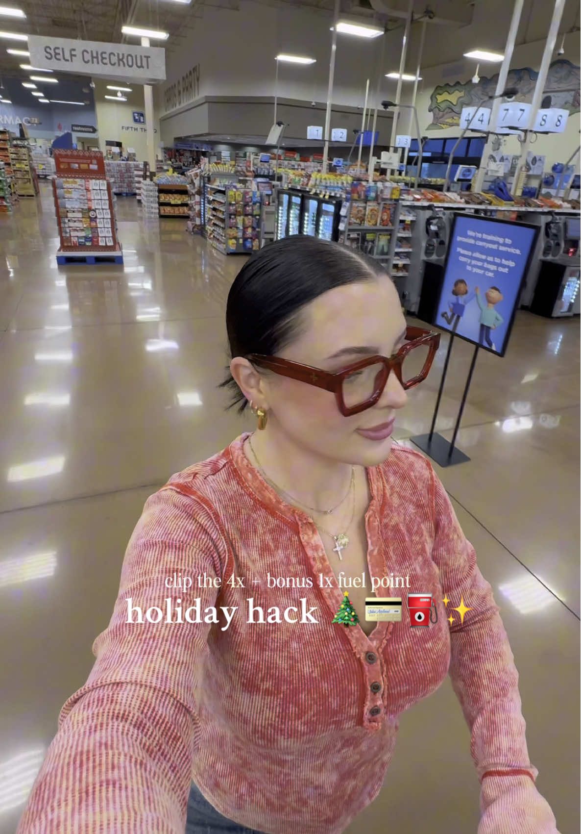 TikTok post by @alisonepp for Kroger. Caption reads: My self care gift card hack 💳✨ #ad I’m heading to....