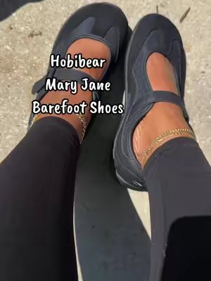 TikTok post by @mommiesluv for HOBIBEAR Shoes. Caption reads: HobiBear Mary Jane’s @HOBIBEAR SHOES OFFICIAL....