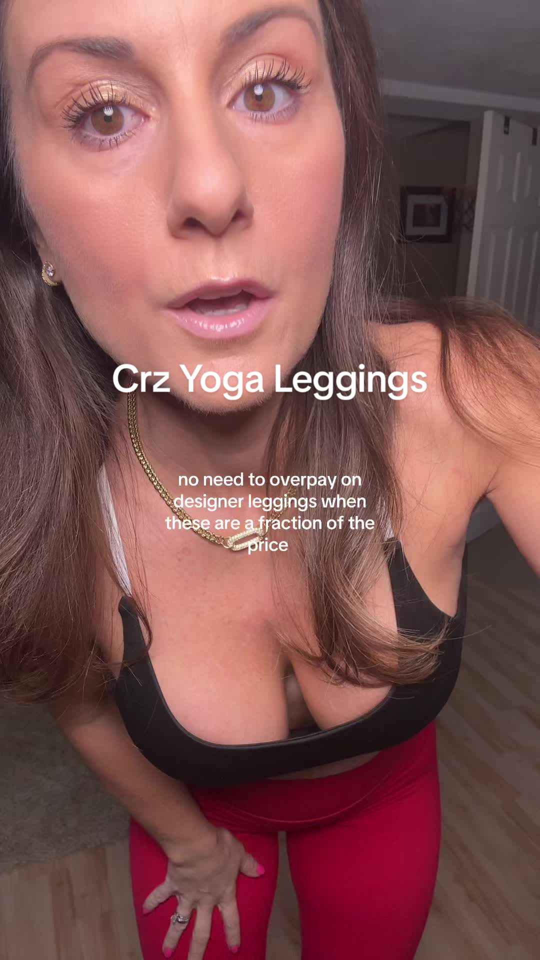 TikTok post by an influencer for CRZ YOGA. Caption reads: better then those 🍋 @CRZ YOGA #leggings.
