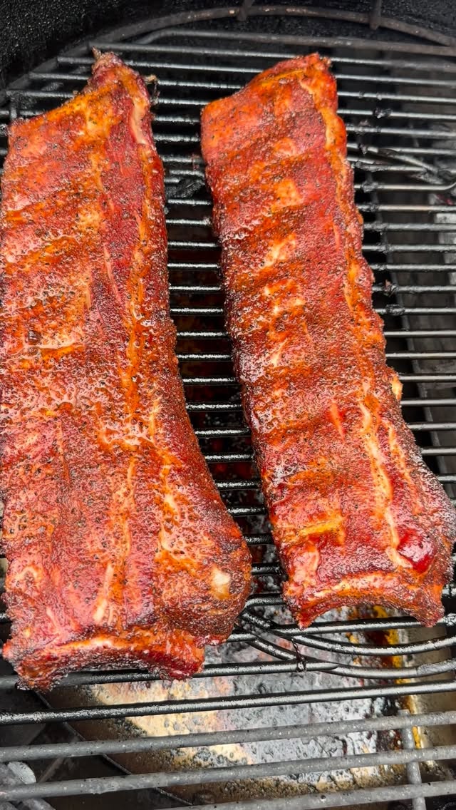 Instagram post by @barbecuepitboss for SNS Grills. Caption reads: Hot & Fast 🔥 @snsgrills Slow’n Sear ribs for the....