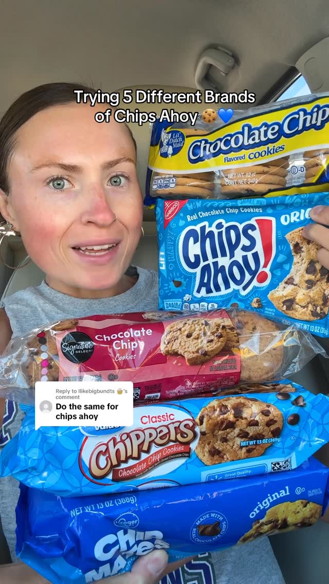 Instagram post by @morganchomps for Chips Ahoy!. Caption reads: Trying different “Chips Ahoy” to see which is most....