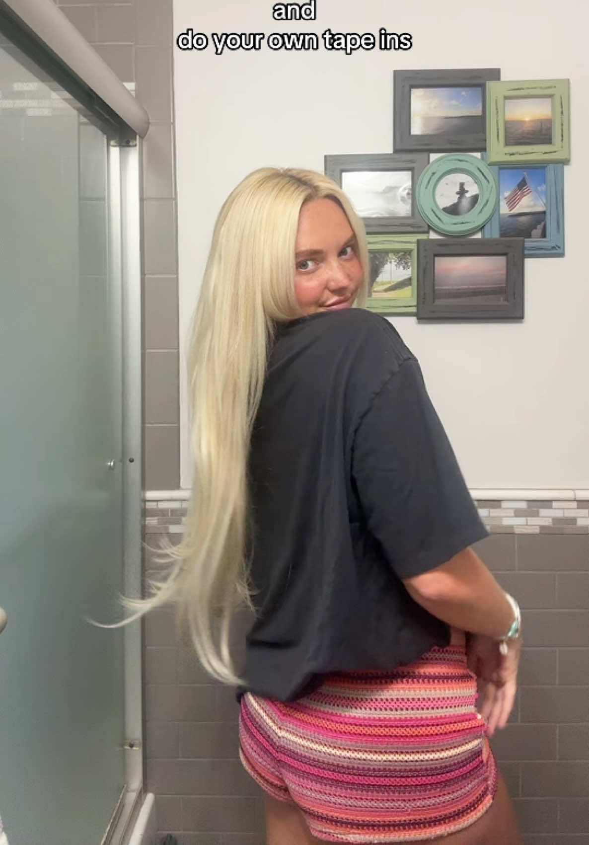 TikTok post by @ssloveship for Full Shine. Caption reads: New Tape ins! @FullShineHair #tapeins #fullshine....