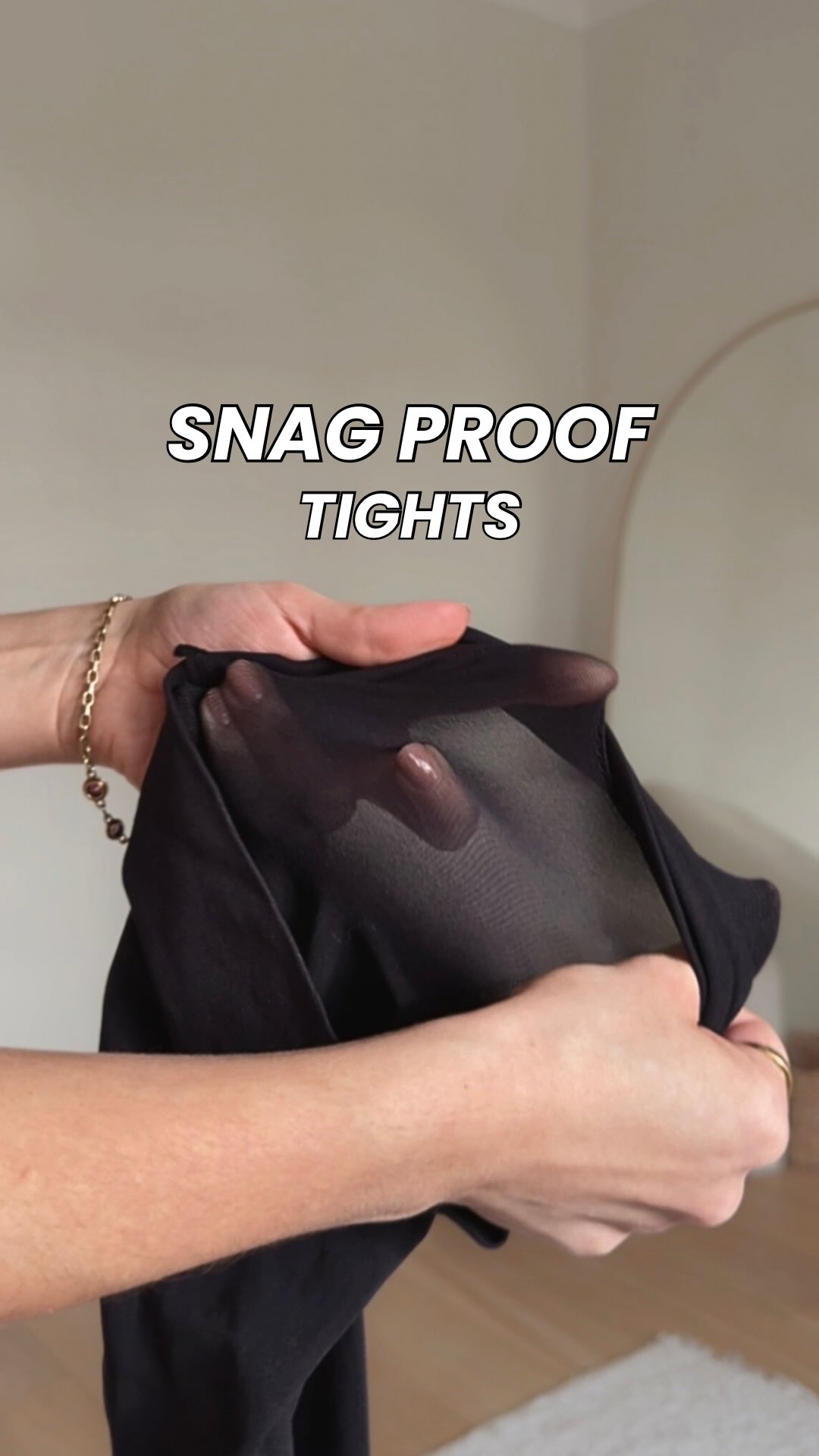 Instagram post by @fashioninflux for Calzedonia. Caption reads: Snag proof tights??? 🙏 even passed the cat claw....