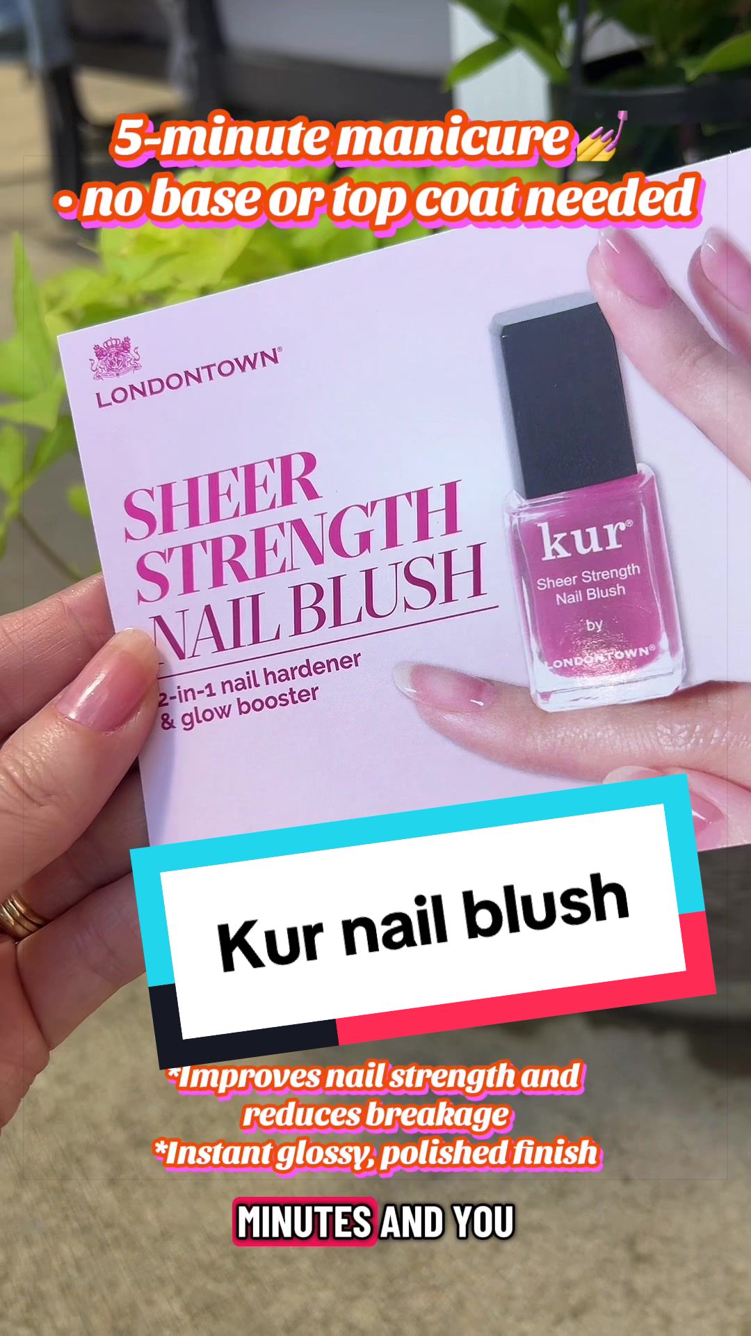 TikTok post by @rebekahrwoodall for LONDONTOWN. Caption reads: [...] disappear for flawless-looking nails.....
