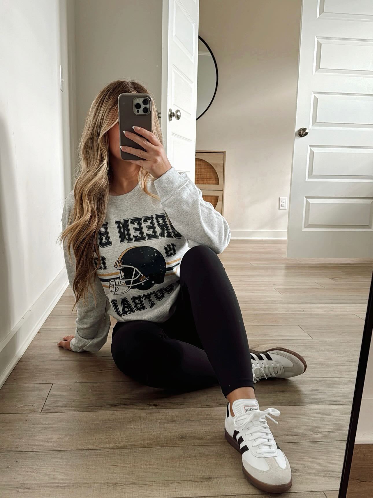 Instagram post by @erica_mmiller for Willow Boutique. Caption reads: Always here for a cute crewneck from....