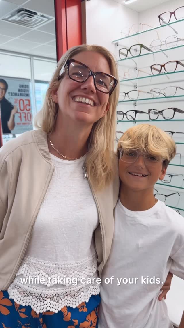 Instagram post by @raisingtwinboys for Visionworks. Caption reads: Back-to-school prep is in full swing — and this....