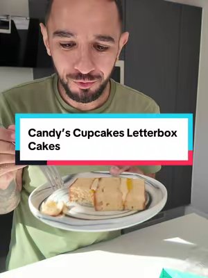 TikTok post by @thelifeofmrt for Candy's Cupcakes. Caption reads: [...] Letterbox Cakes @Candy’s Cupcakes....